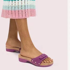 Dr. Scholl's X Kate Spade New York Suede Slide Sandal Sz 8